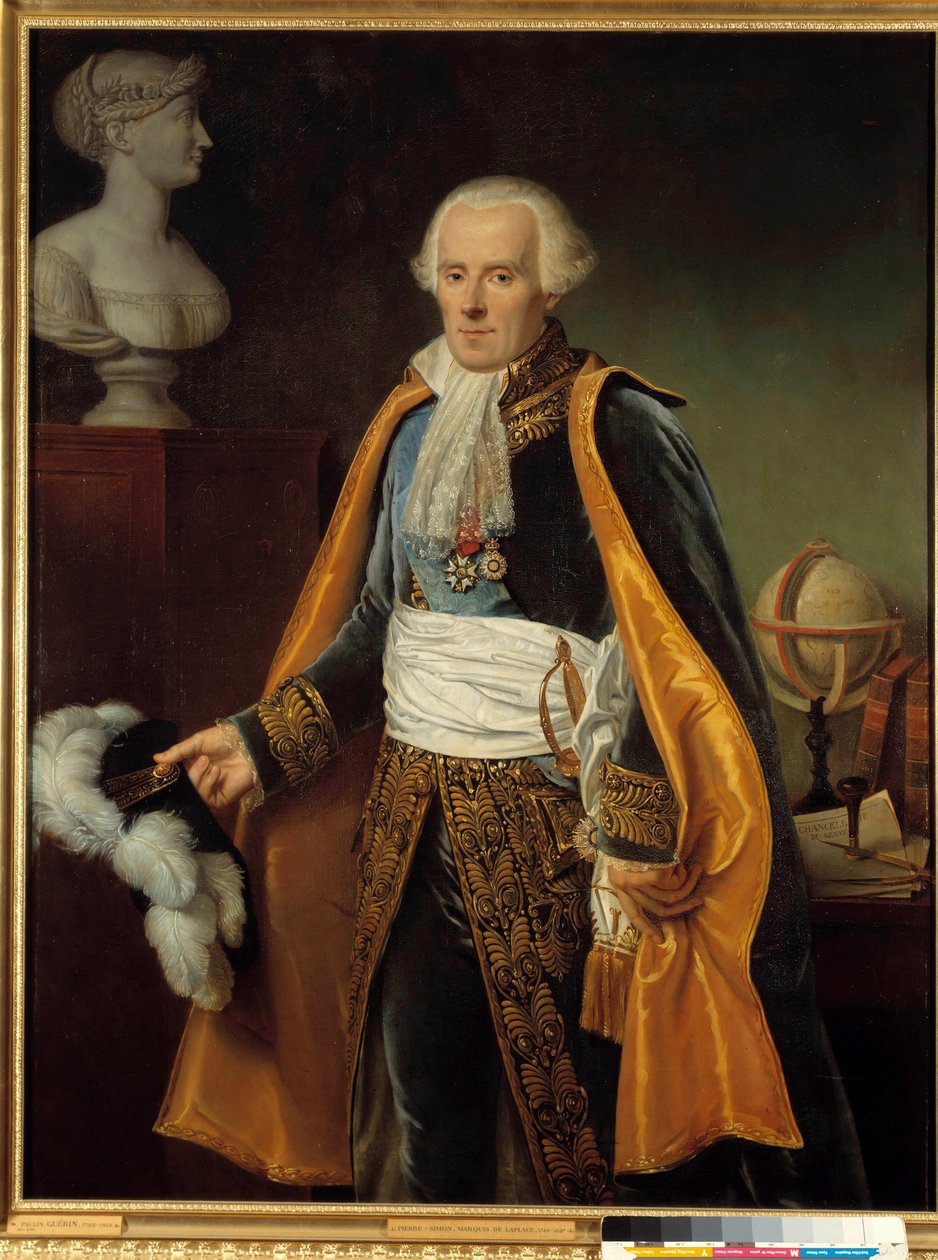 Pierre Simon, Marquis de Laplace (La Place) portréja (1745-1827) Paulin Guerin csillagász festménye (1783-1855) 19. század V. 1,46 x 1,13 m alkotó: Paulin Jean Baptiste Guerin