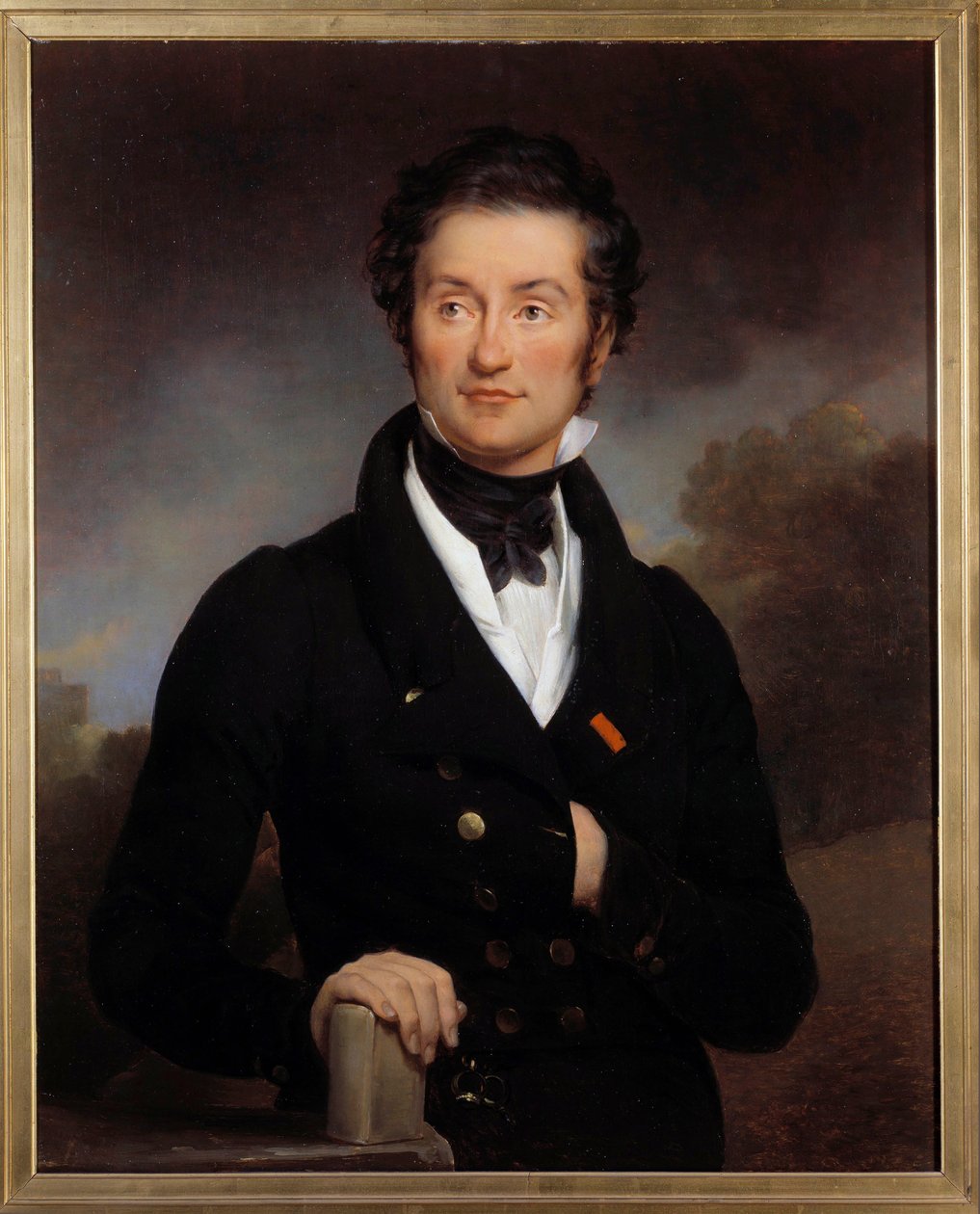 Charles Nodier (1780-1844) író portréja Irodalmi szalont tartott, ahol a nagy romantikus művészek (Hugo, Lamartine, Vigny...) Paulin Guerin (1783-1855) festménye XIX. Párizs, az Arzenál könyvtára. alkotó: Paulin Jean Baptiste Guerin