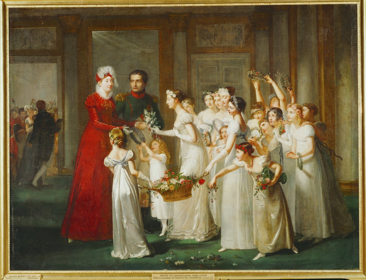 Marie Louise főhercegnő érkezése a Compiegne kastély galériájába ... alkotó: Pauline Auzou