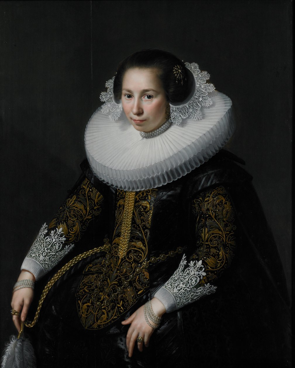 Catharina van Voorst portréja, 1628 alkotó: Paulus Moreelse