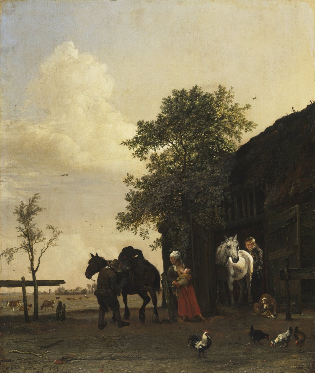 Lovak istállóval alkotó: Paulus Potter