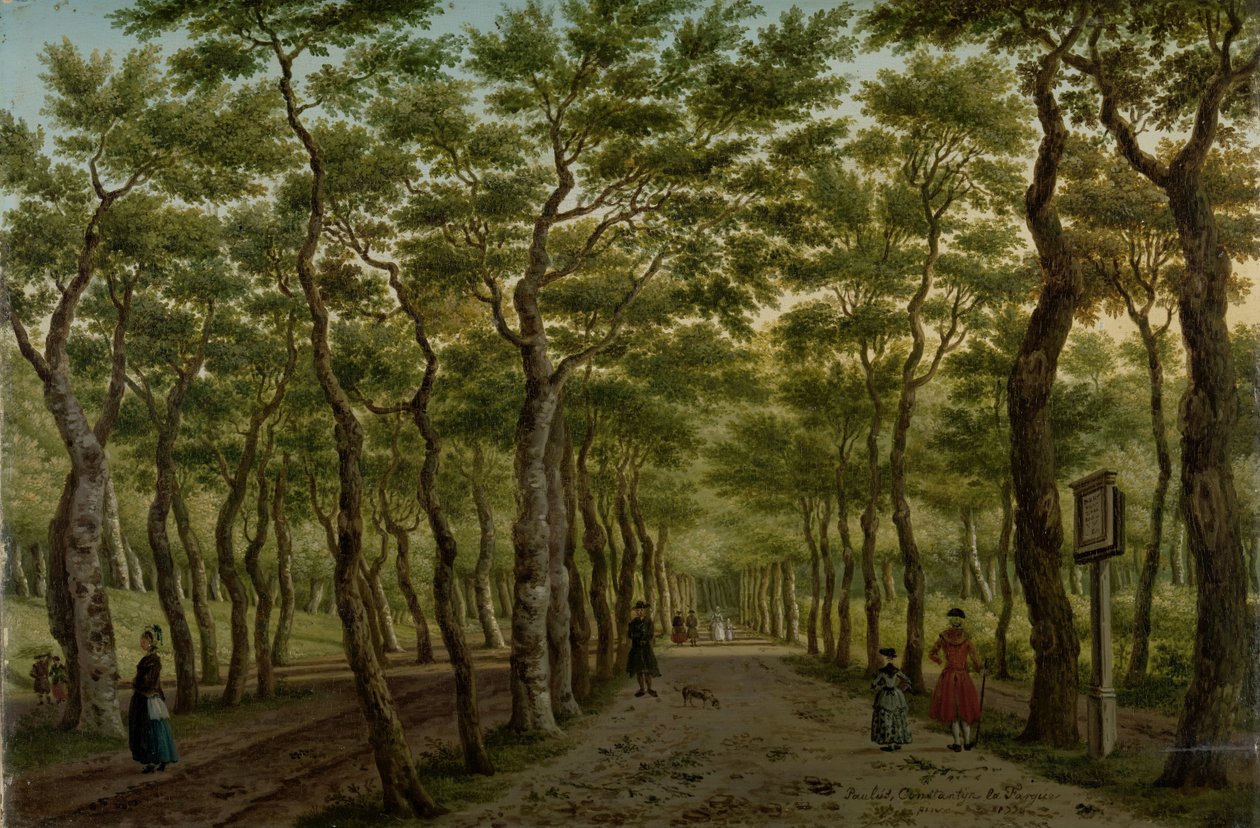 A Herepad a Haagse Bosban A Scheveningeni erdő Hága közelében alkotó: Paulus Constantijn la Fargue (signed by artist)