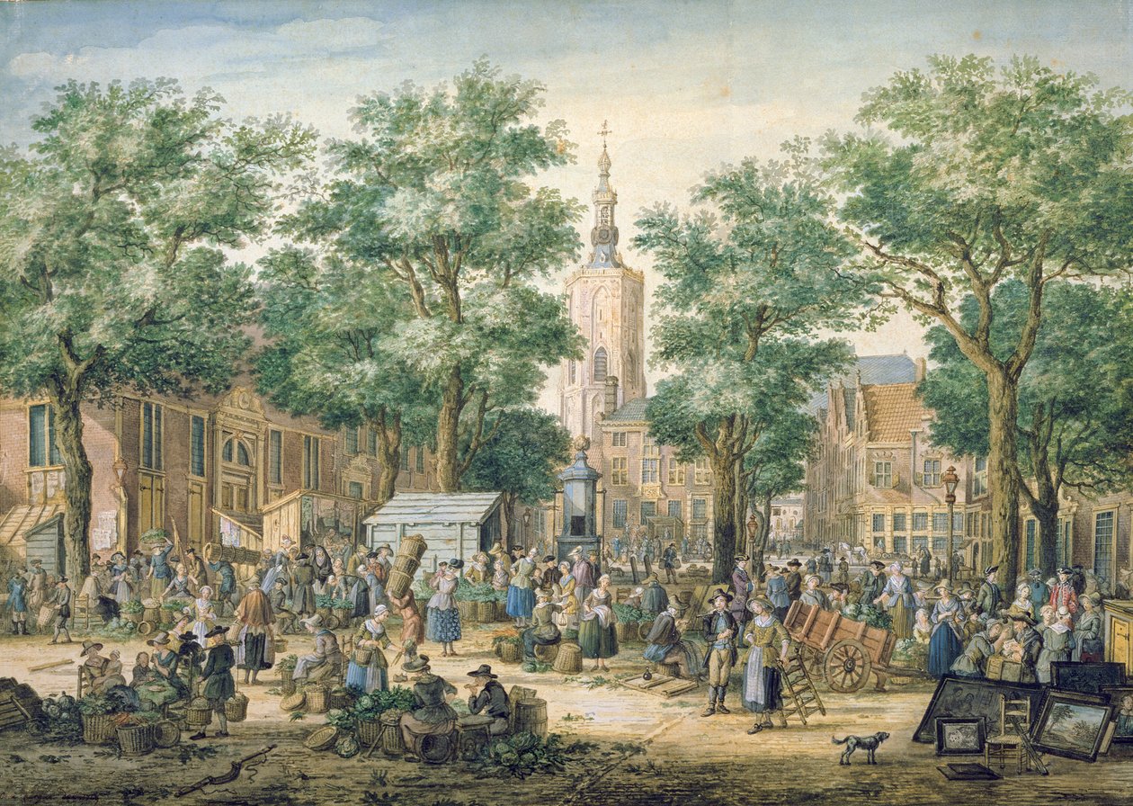 Hágai piac, 1769 alkotó: Paulus Constantijn la Fargue