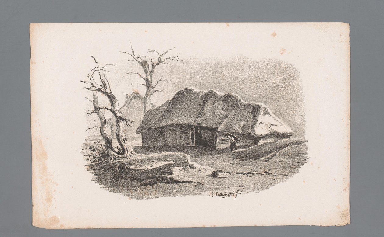 Kilátás egy istállóra A táj alapelvei (sorozat címe) Principles de paysages (sorozat címe) alkotó: Paulus Lauters