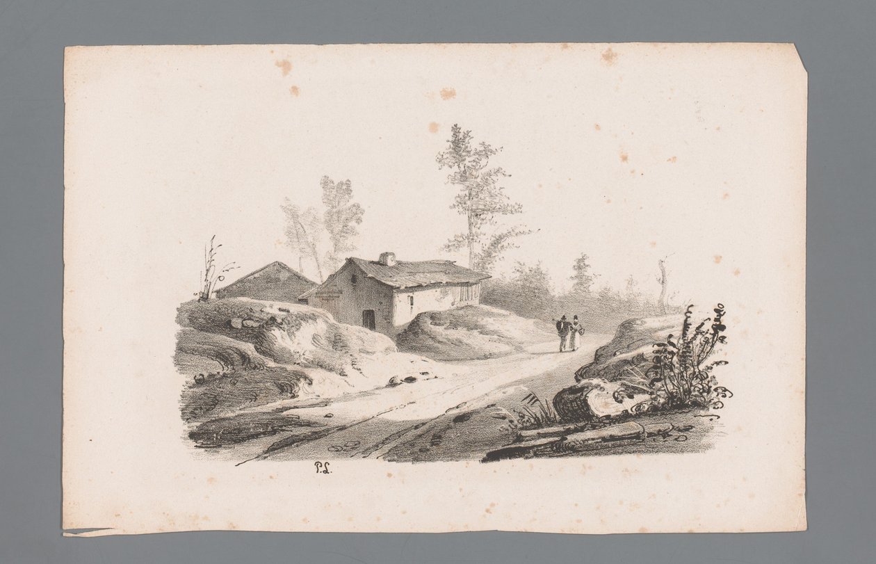 Dombos táj országúttal és házakkal A táj alapelvei (sorozat címe) Principles de paysages (sorozat címe) alkotó: Paulus Lauters