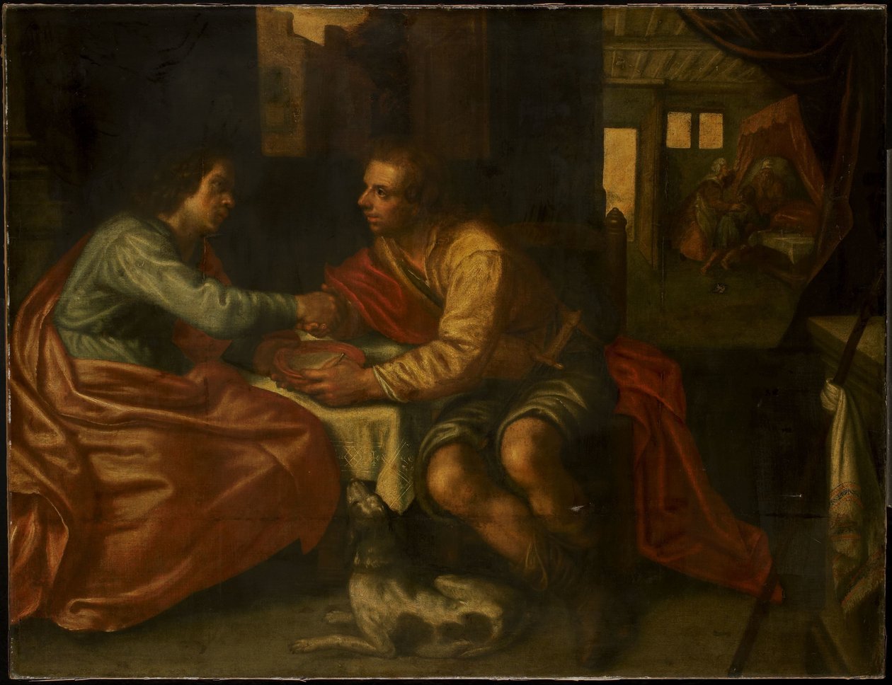 Ézsau eladja születési jogát (1Mózes 27:1-29) alkotó: Paulus Moreelse (copy after)