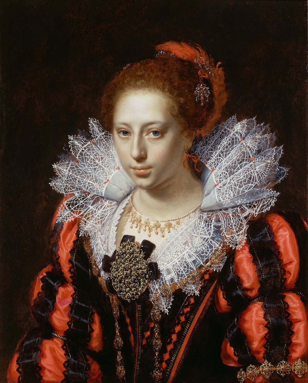 Fiatal hölgy portréja, c. 1620. alkotó: Paulus Moreelse