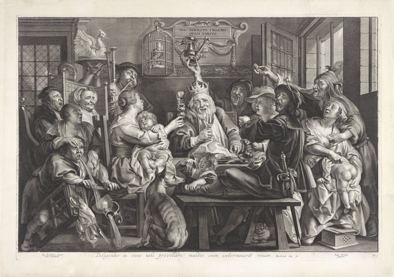 A király iszik (vízkereszt) alkotó: Paulus Pontius