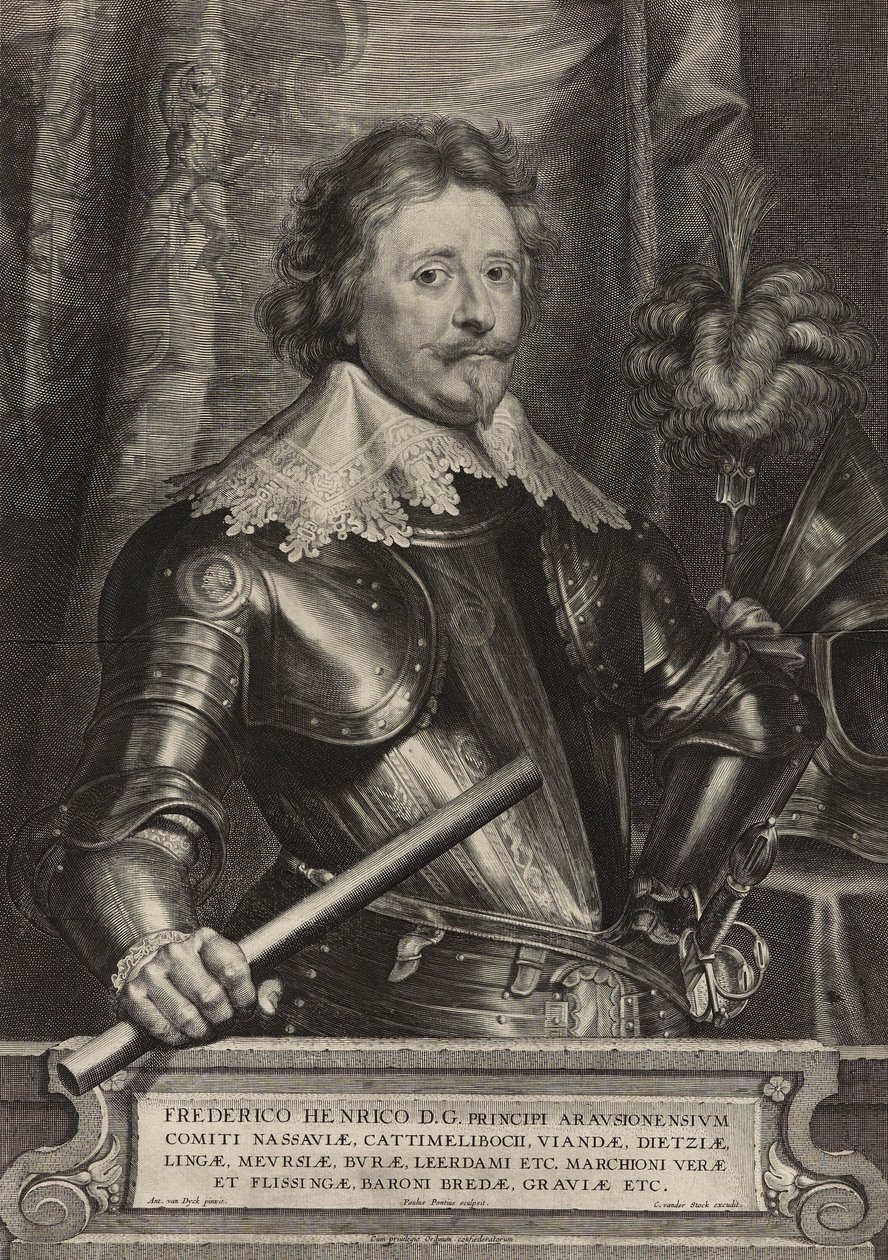 Frederico Henrico (Frederick Henry, Orange hercege) (metszet fektetett papírra) alkotó: Paulus Pontius