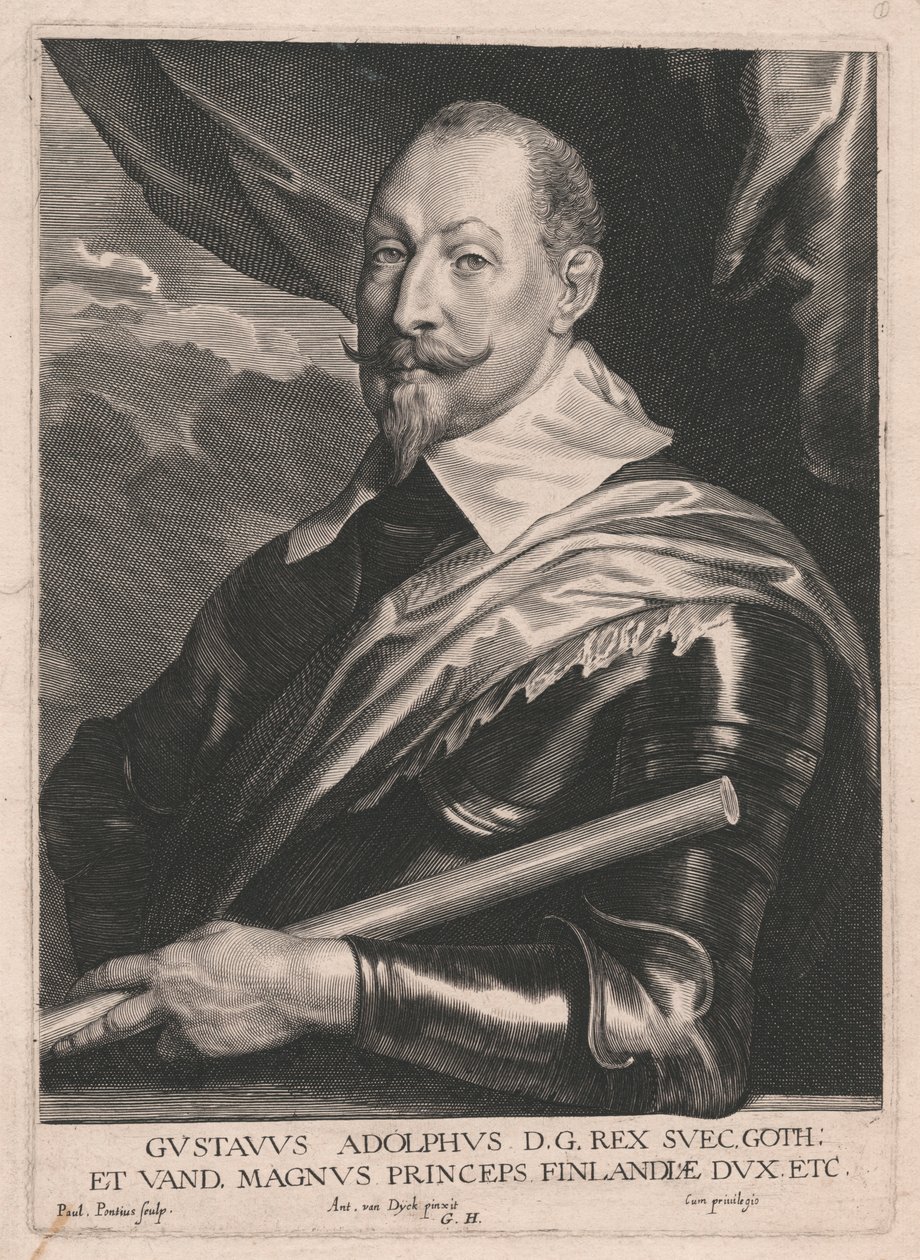 Gustavus Adolphus D.G. Rex Svec. Goth; és Vand, a Nagy Herceg, Finnország hercege stb. alkotó: Paulus Pontius