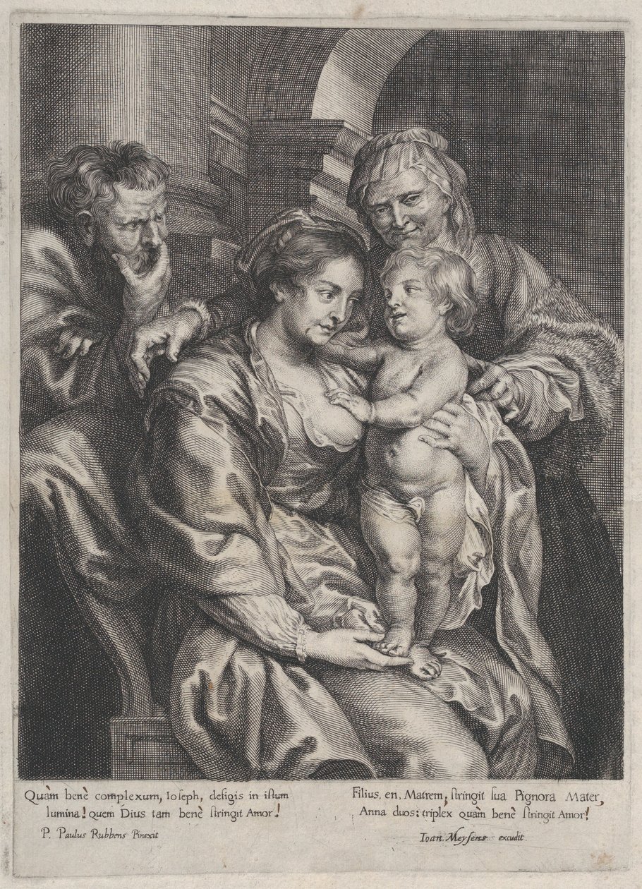 Szent Család Szent Annával, kb. 1620-70., kb. 1620-70. alkotó: Paulus Pontius