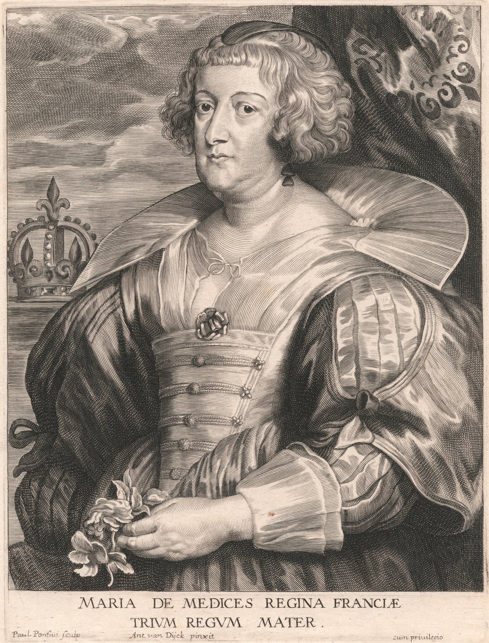 Marie de Medicis, Franciaország királynője, a három királyok anyja alkotó: Paulus Pontius