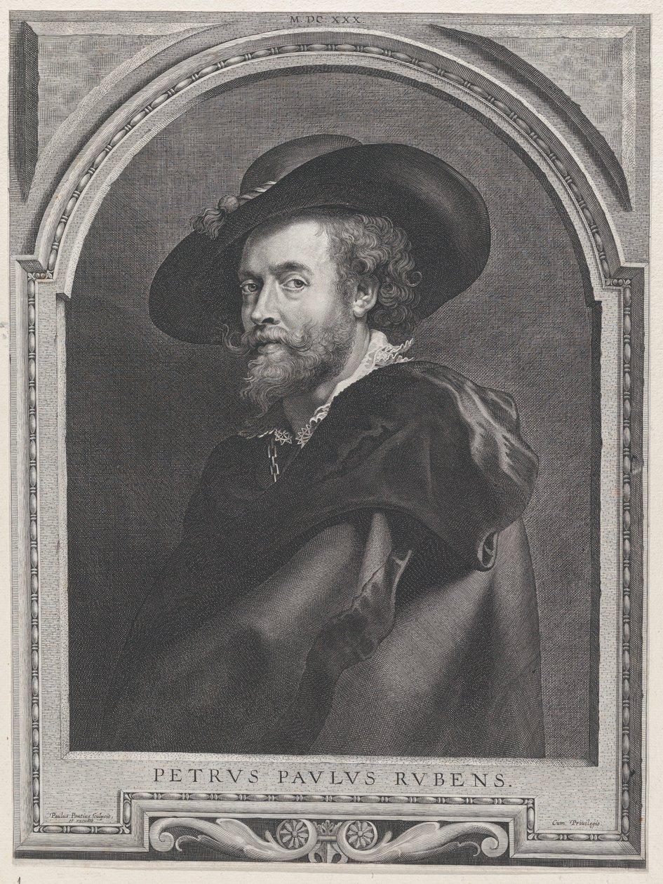 Peter Paul Rubens portréja, 46 éves, 1630., 1630. alkotó: Paulus Pontius
