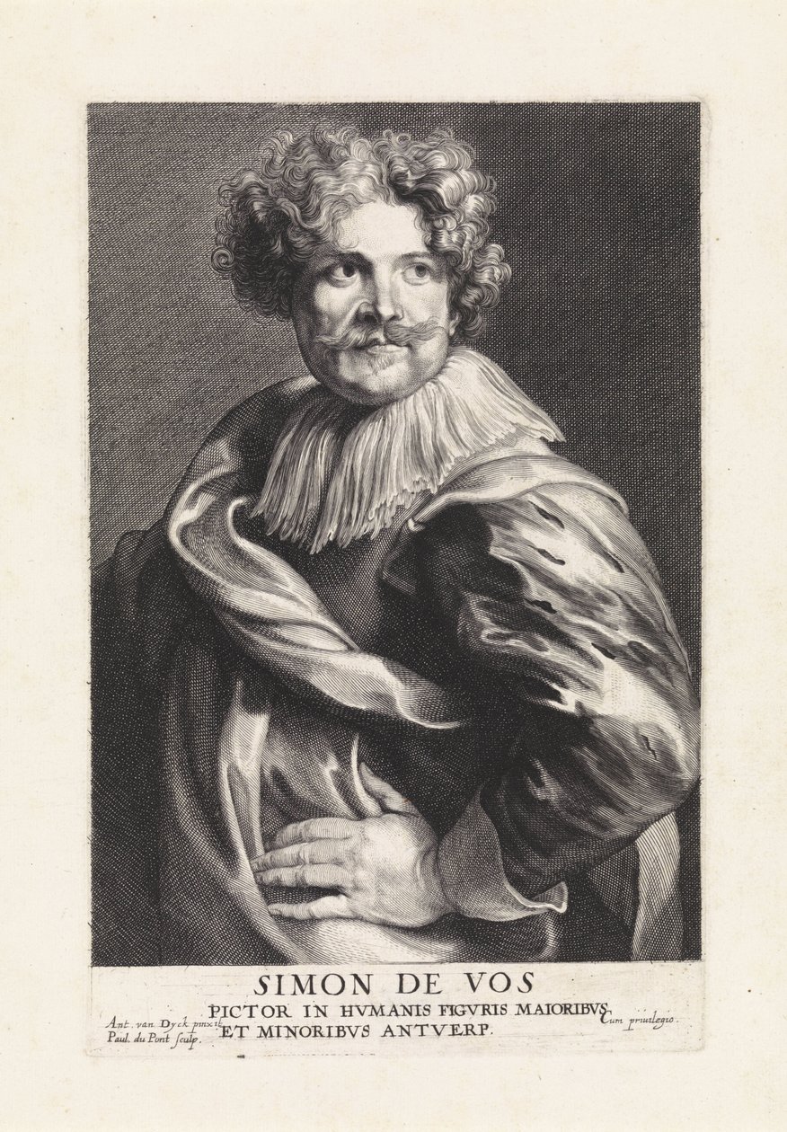 Simon de Vos festő portréja alkotó: Paulus Pontius