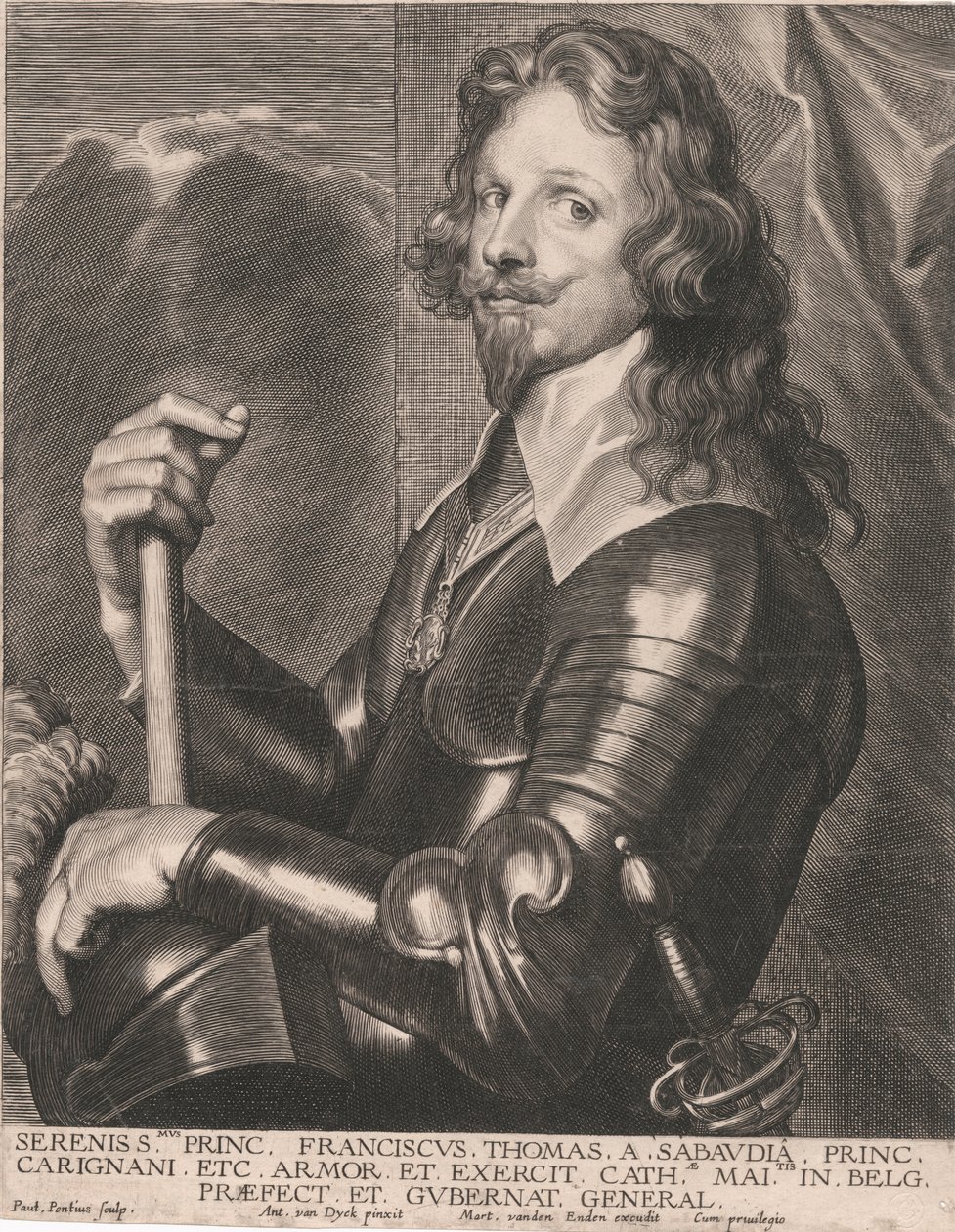 Serenity herceg. Franciscus Thomas Savoyai herceg. Carignani stb. Páncél és hadsereg alkotó: Paulus Pontius