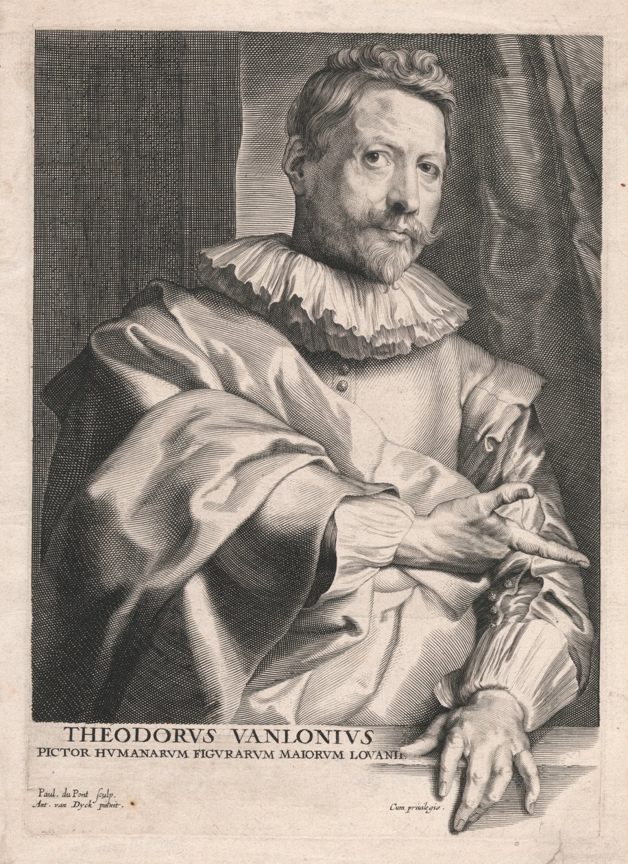 Theodore van Lonius, louvaini főemberek emberi alakjainak festője alkotó: Paulus Pontius