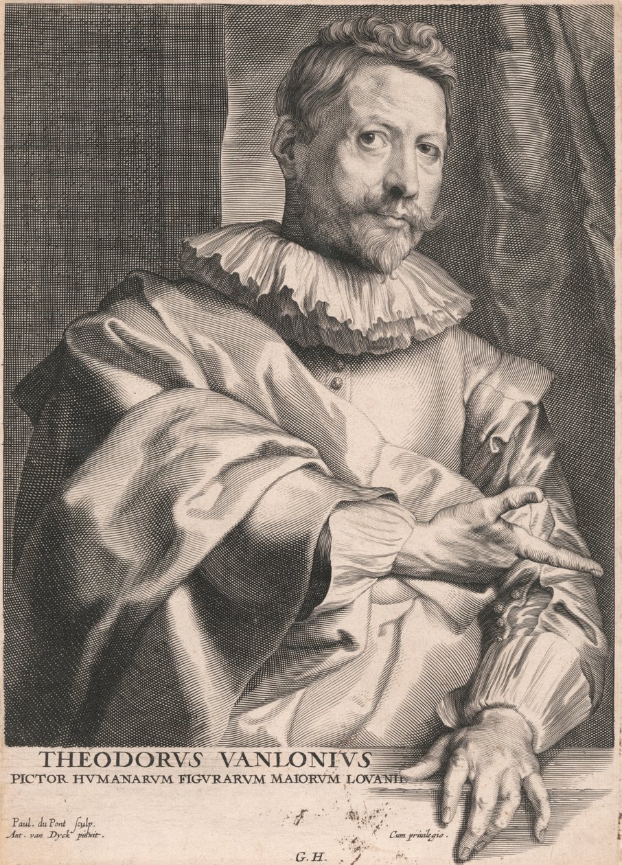 Theodore van Lonius, louvaini főemberek emberi alakjainak festője alkotó: Paulus Pontius