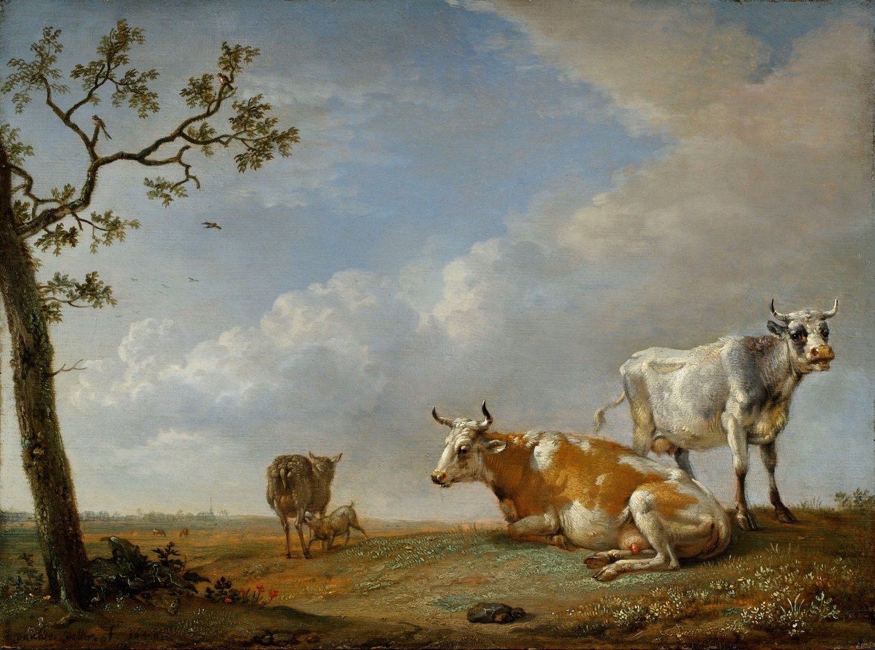 A legelőn pihenő állatok alkotó: Paulus Potter