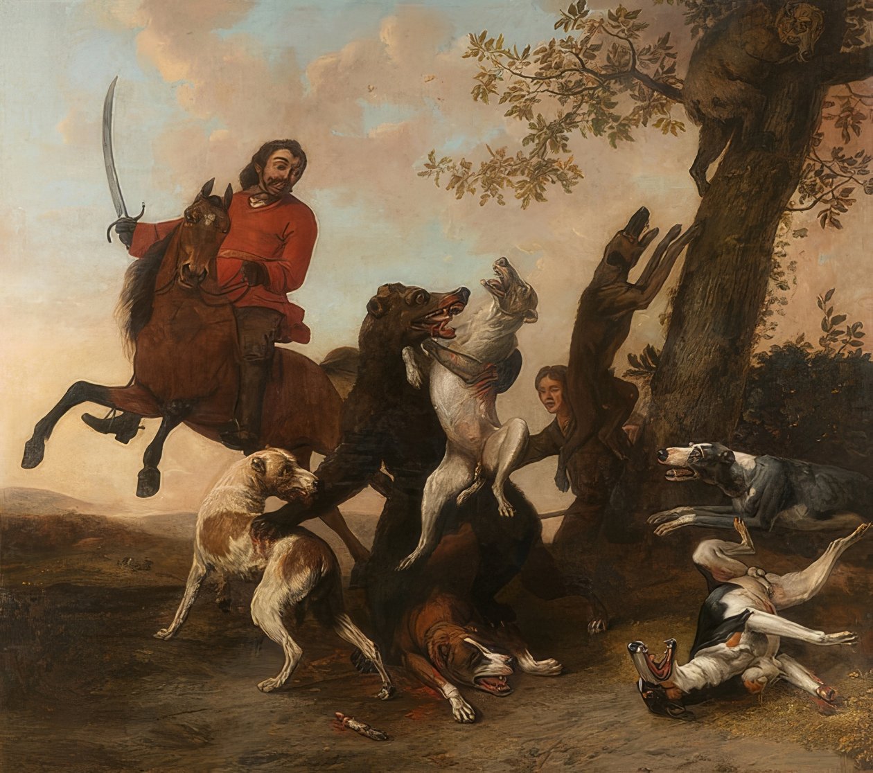 Medvevadászat. 1649 alkotó: Paulus Potter