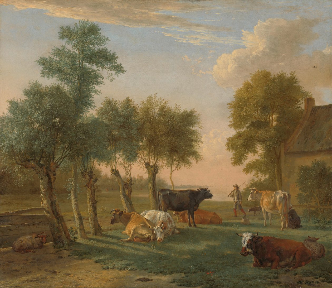 Tehenek a réten egy farm közelében Tehenek a réten egy farm közelében alkotó: Paulus Potter