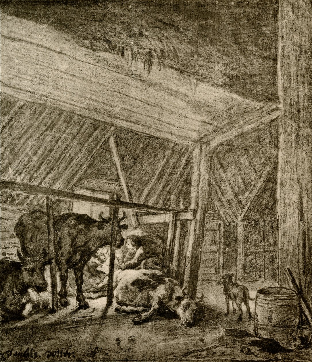 A borjús tehén alkotó: Paulus Potter