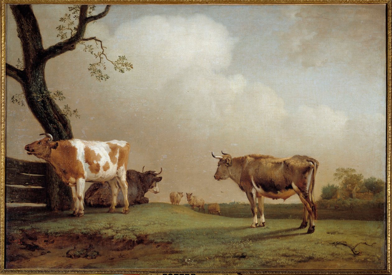 A rét Tehéncsorda egy elő. Paul Potter (1625-1654) festménye 1652 V. 0,84x1,21 m alkotó: Paulus Potter