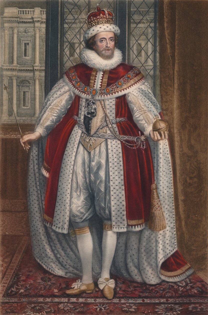 I. Jakab angol király és VI. Skócia, 1620, 1904 alkotó: Paulus van Somer