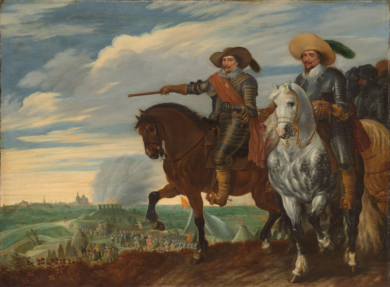 Frederick Henry és Ernst Casimir Nassau-Dietzből Hertogenbosch ostrománál Frederik Hendrik herceg és Ernst Kázmér gróf 