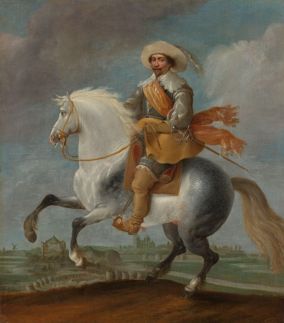 Frederik Hendrik herceg lóháton Hertogenbosch erődítményein kívül, 1629 alkotó: Pauwels van Hillegaert