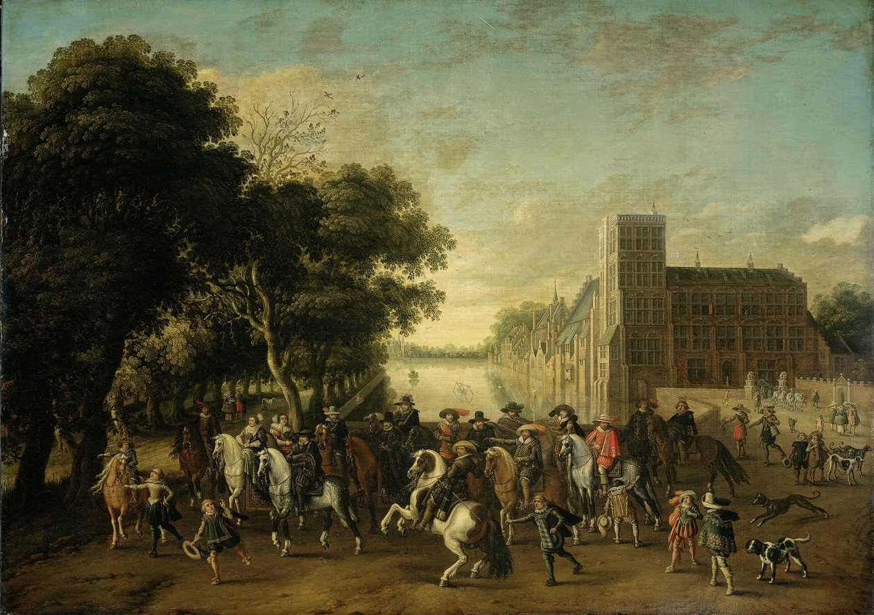 Maurice Orange herceg kíséretében V. Frigyes és felesége, Stuart Erzsébet, az ország királya és királynője alkotó: Pauwels van Hillegaert