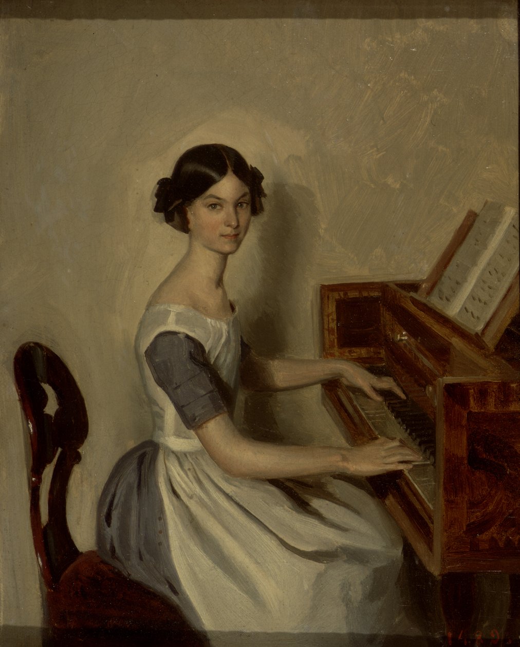 Nagyezsda P. Zsdanovics portréja zongoránál, 1849 alkotó: Pavel Andreevich Fedotov