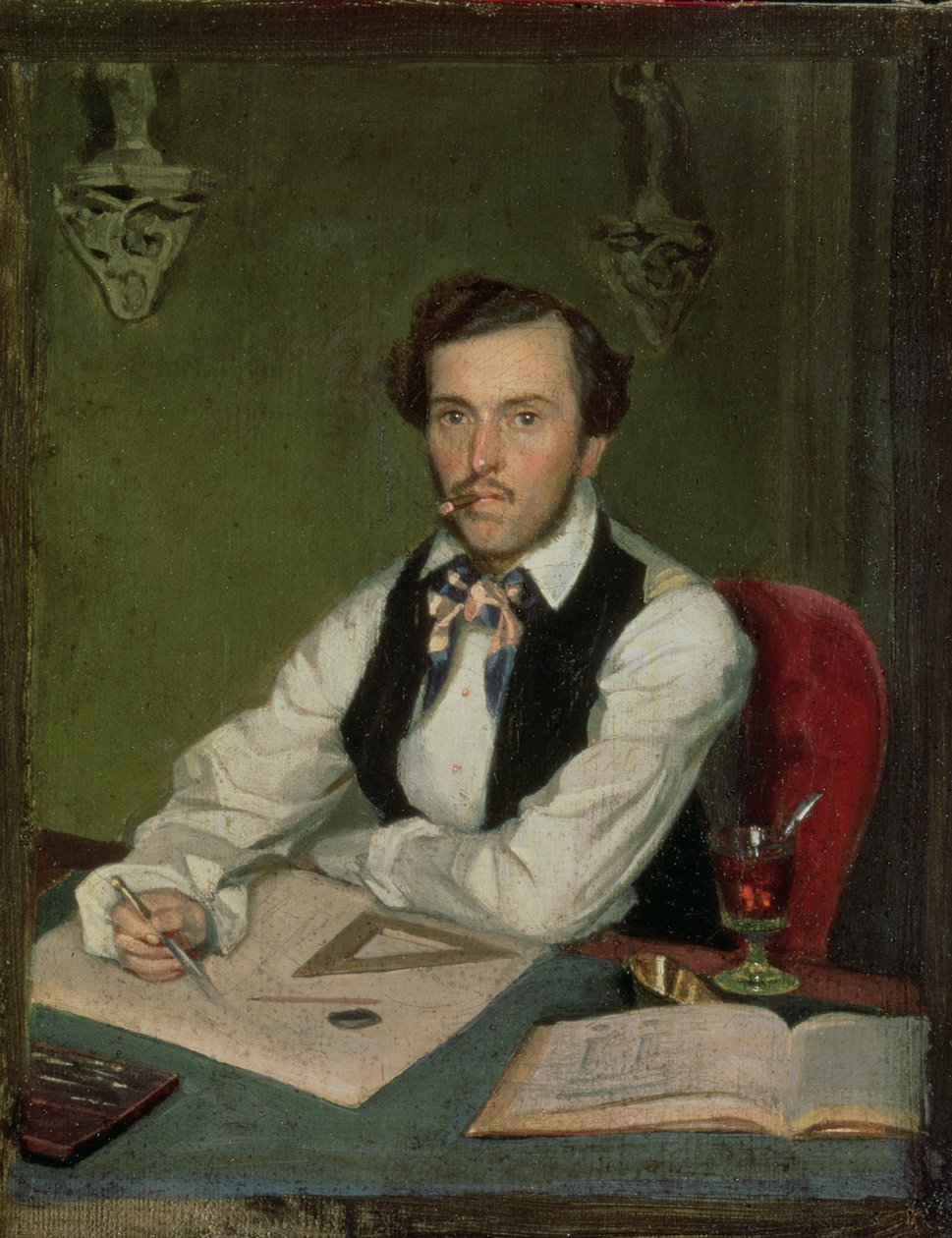 Egy építész portréja alkotó: Pavel Andreevich Fedotov