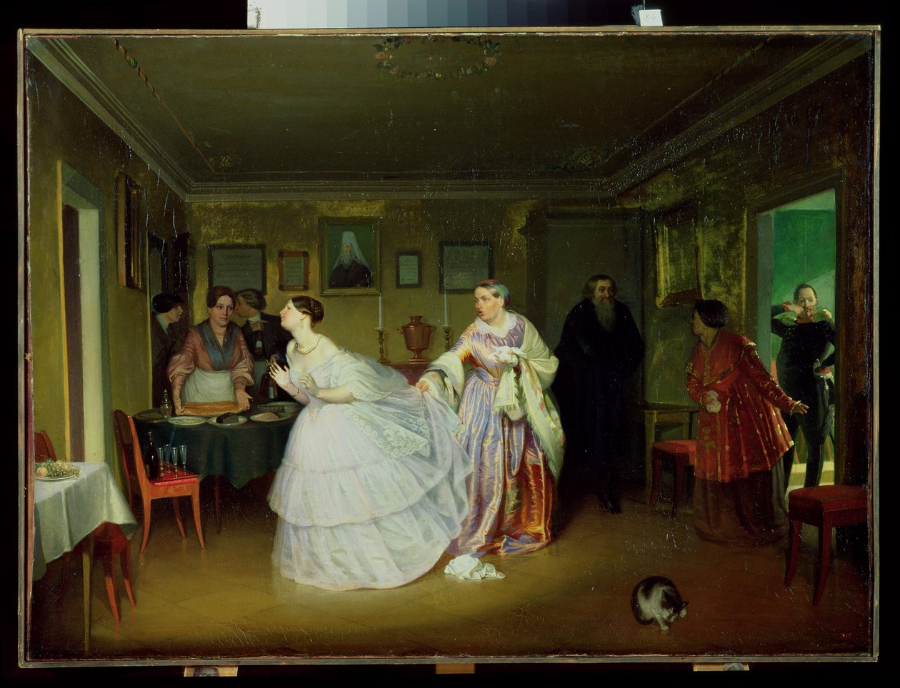 Az őrnagy házassági ajánlata, 1851 alkotó: Pavel Andreevich Fedotov