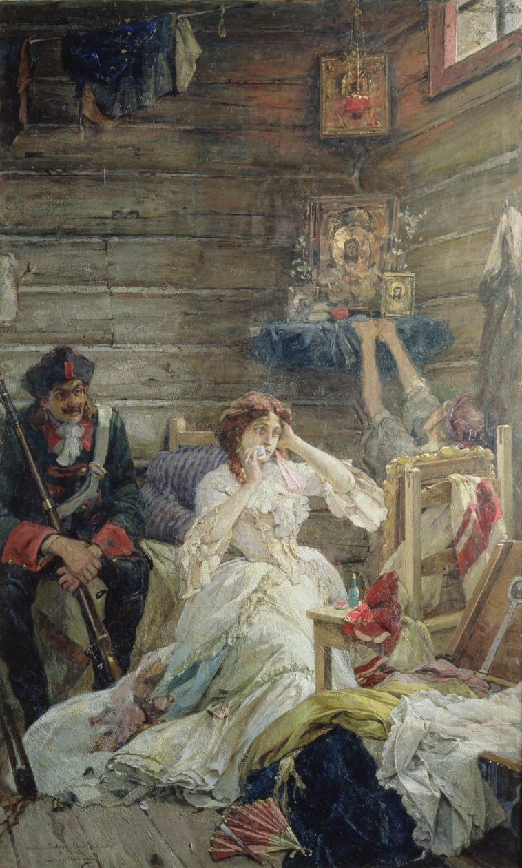 Lady Maria Hamilton a kivégzés előtt, 1799. március 26 alkotó: Pavel Alexandrovich Svedomsky