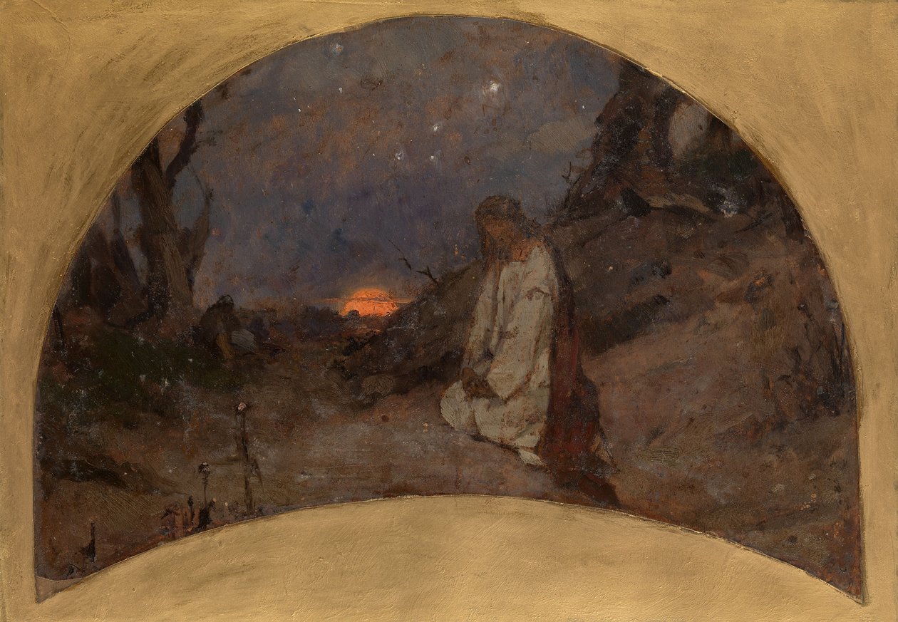Az agónia a kertben vázlat a kijevi Szent Volodimir-székesegyházhoz, 1886 alkotó: Pavel Alexandrovich Svedomsky