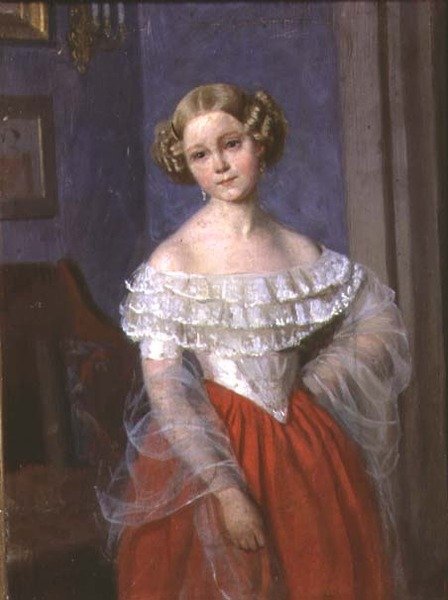 Olga Ivanovna Demonkala (1840-1927 körül) portréja 1851 (olaj, vászon) alkotó: Pavel Andreevich Fedotov
