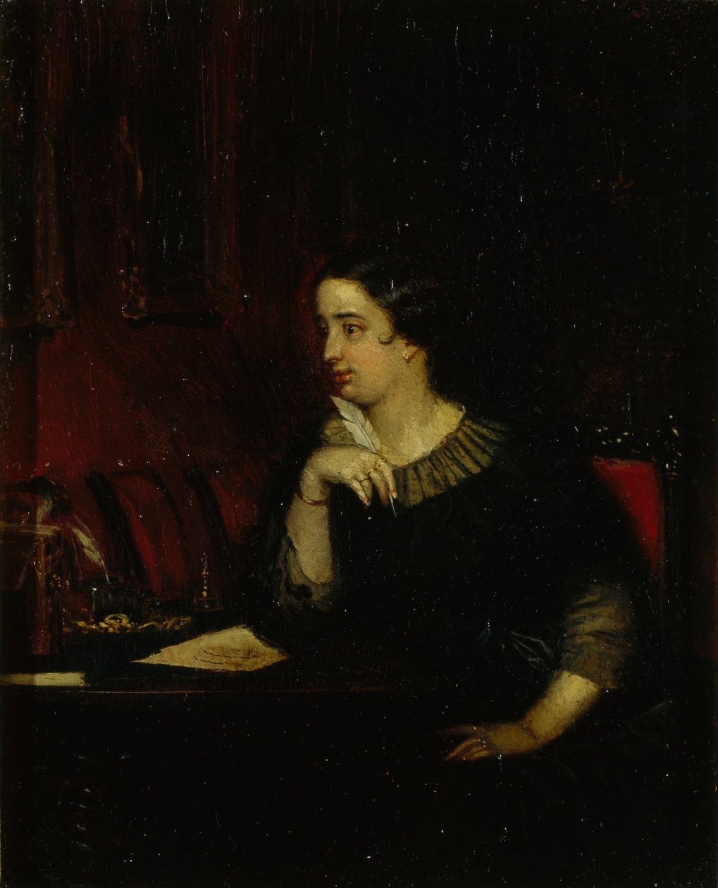 Jevdokia Petrovna Rostopchina költőnő portréja 1811-1858, 1850 alkotó: Pavel Andreevich Fedotov