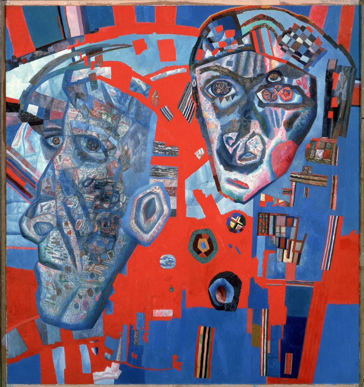 "Két fej" Pavel Nyikolajevics Filonov (1883-1941) festménye, 1925 Állami Orosz Múzeum Szentpétervár alkotó: Pawel Nikolajewitsch Filonow