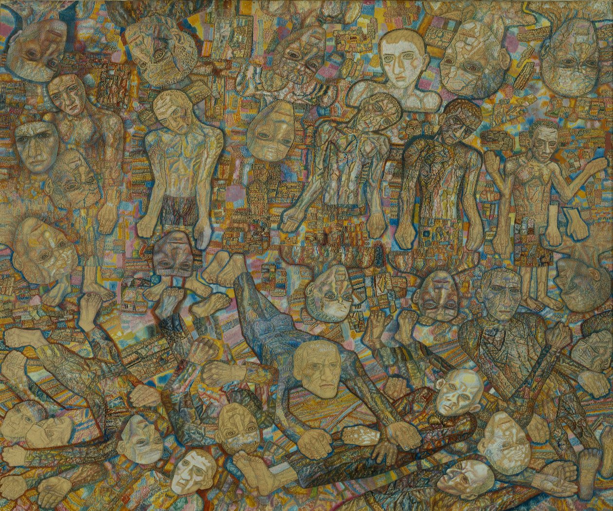 Fogalmazás. A rajtaütés, 1938 alkotó: Pavel Nikolayevich Filonov