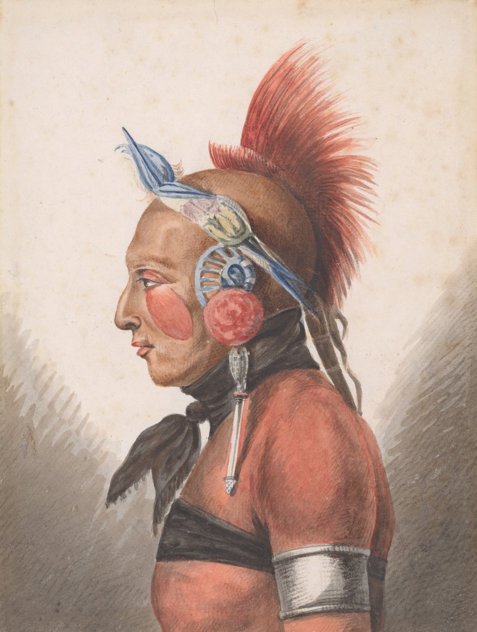 Egy Osage Warrior, 1811-kb. 1813. alkotó: Pavel Petrovic Svin