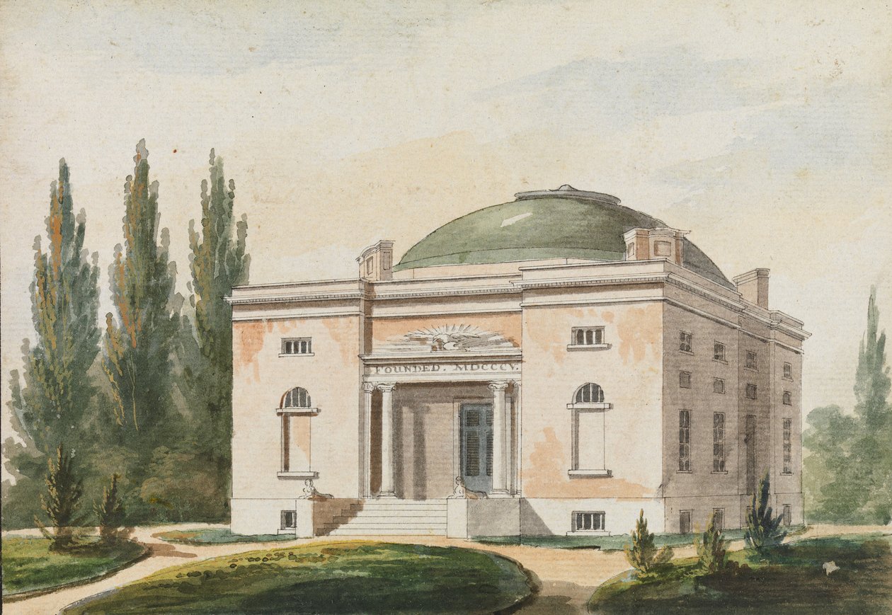 A Pennsylvaniai Képzőművészeti Akadémia, Philadelphia Copy after an Graving..., 1811-ca. 1813. alkotó: Pavel Petrovic Svin