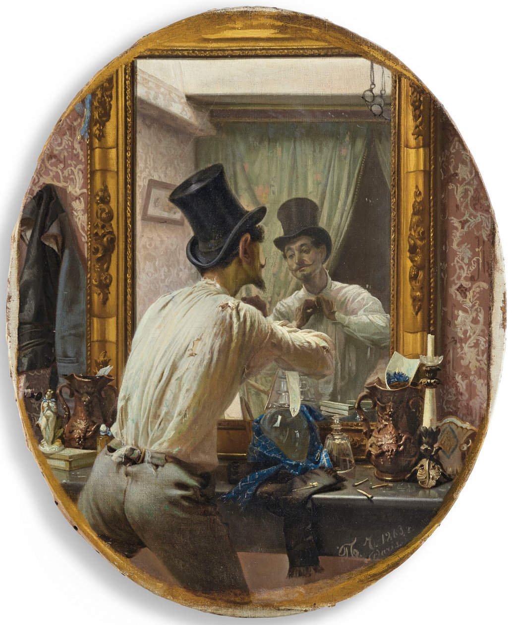Francia készül a bal populaire-re, 1863. alkotó: Pavel Petrovich Chistyakov