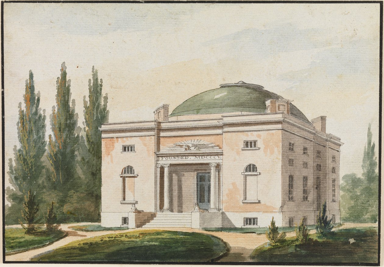 The Pennsylvania Academy of the Fine Arts, Philadelphia (Másolat a The Port Folio Magazine 1809. júniusi számában megjelent metszet után) alkotó: Pavel Petrovich Svinin