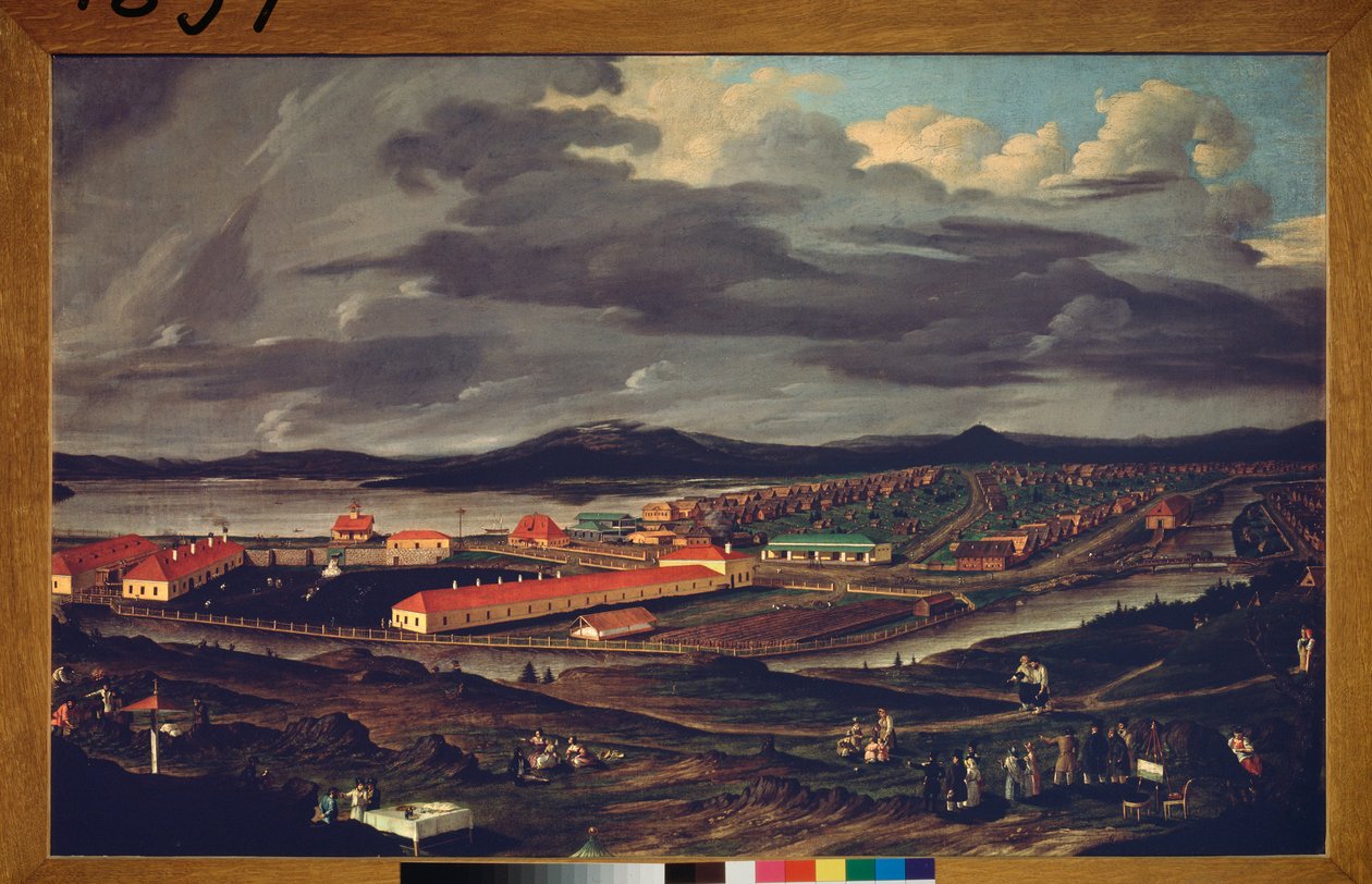 Oural, a Demidoff Steelworks (Ural, The Demidov Steelwork) - Pavel Petrovich Vedenetsky (1766-1847) festménye, olaj, vászon alkotó: Pavel Petrovich Vedenetsky