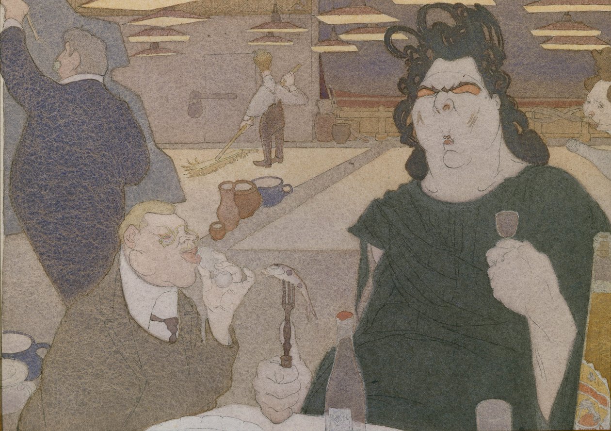 Fjodor Shalyapin karikatúra, 1910-es évek alkotó: Pavel Yegorovich Shcherbov