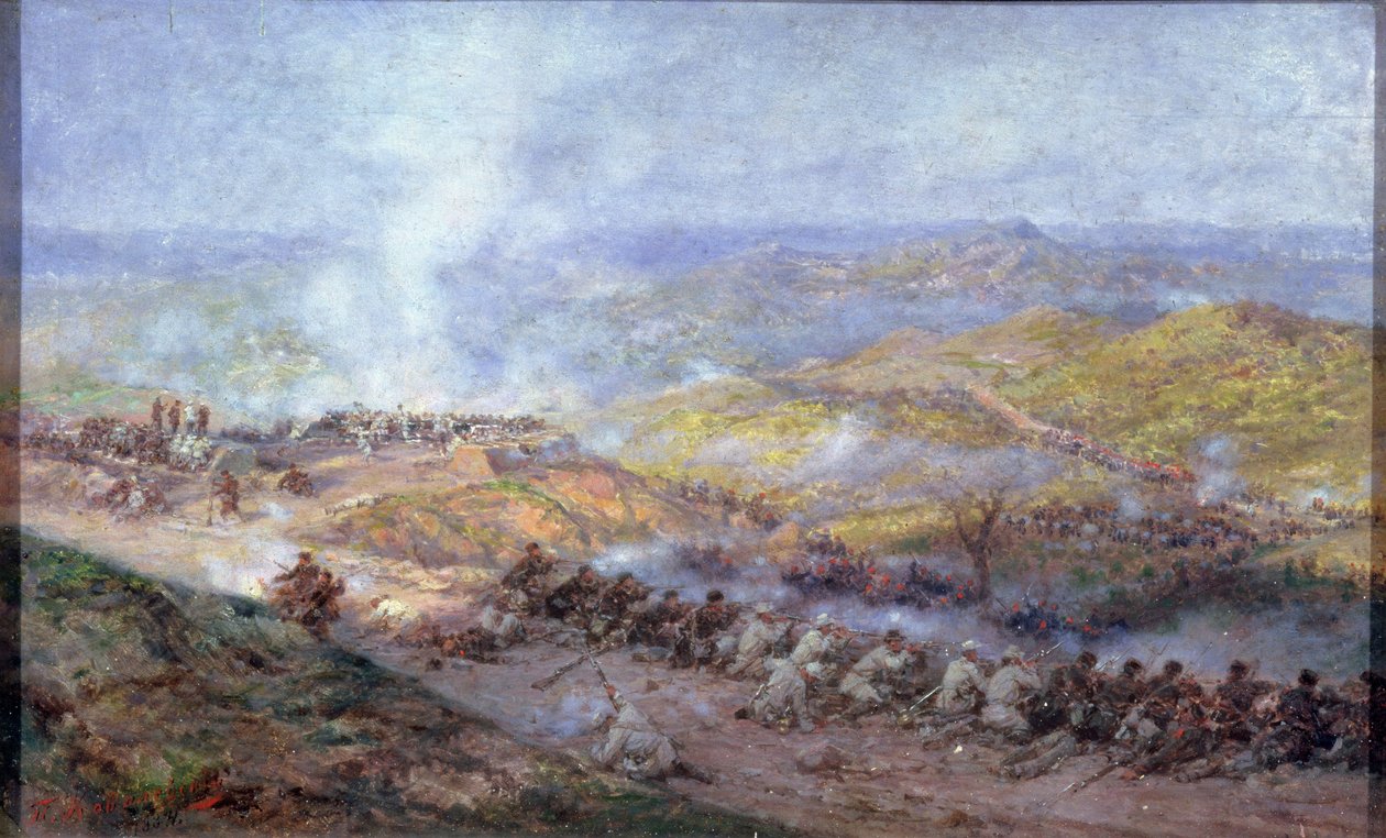 Jelenet az 1877-78-as orosz-török háborúból, 1884 alkotó: Pawel Kowalewsky