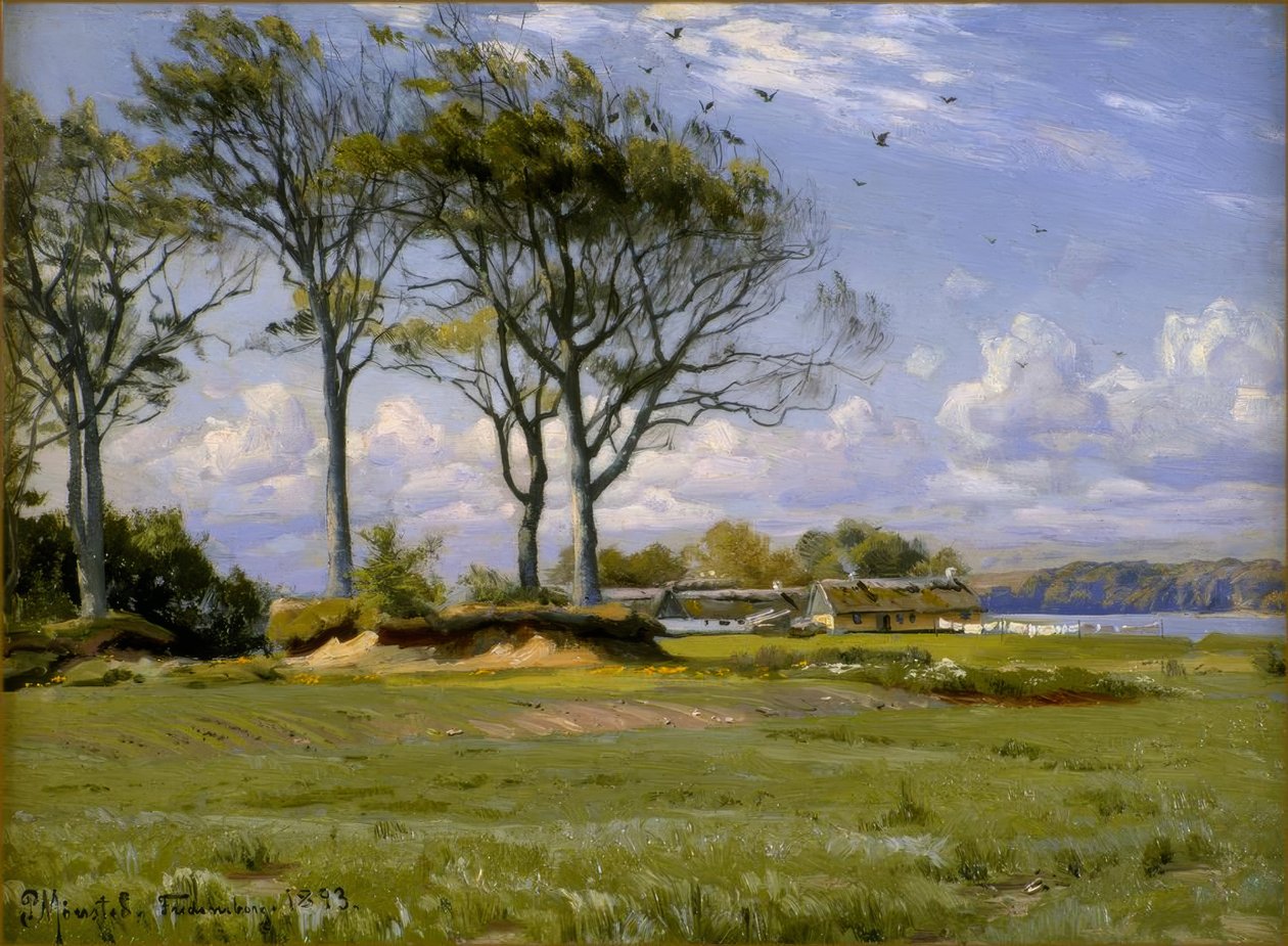 Tavaszi táj alkotó: Peder Monsted