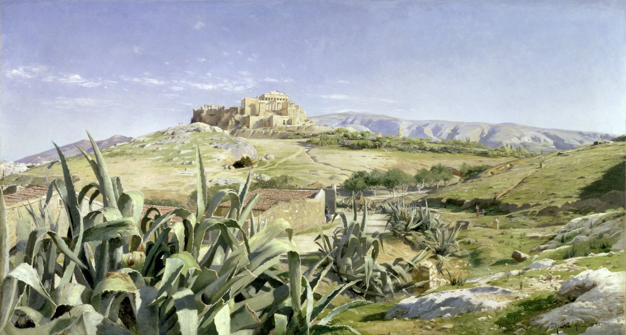 Kilátás az Akropoliszra, 1893 alkotó: Peder Monsted