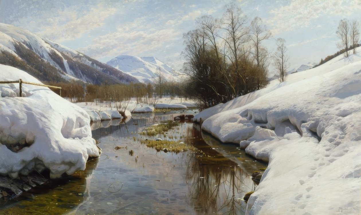 Téli nap az Engadine-ban alkotó: Peder Monsted