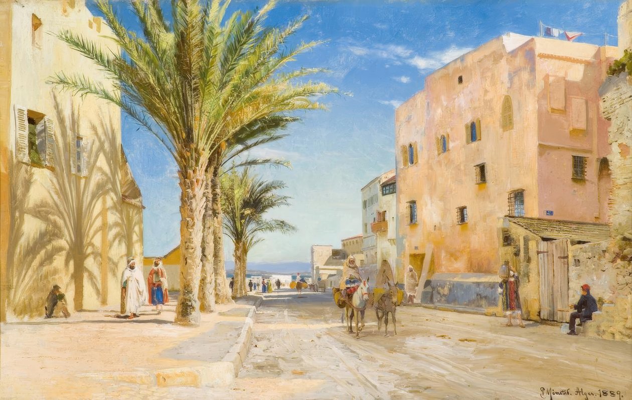 Algír, délután Algírban / P.Mönsted festménye alkotó: Peder Monsted